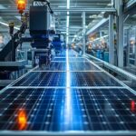Automated assembly line showcasing next-gen solar module manufacturing with advanced technology.