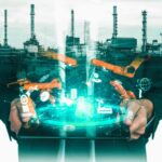 Industrial project efficiency with robotic arms and smart factory systems for automated production success