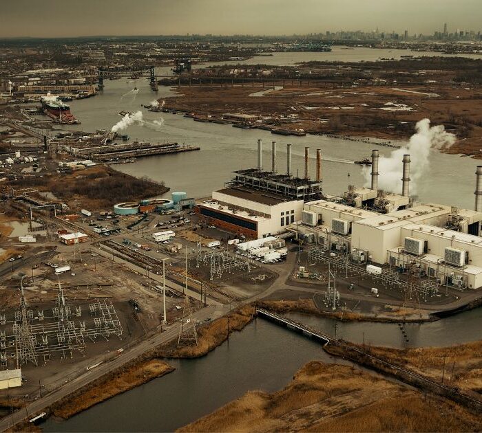 Aerial view of industrial infrastructure reflecting designing for Gujarat’s industrial clusters.